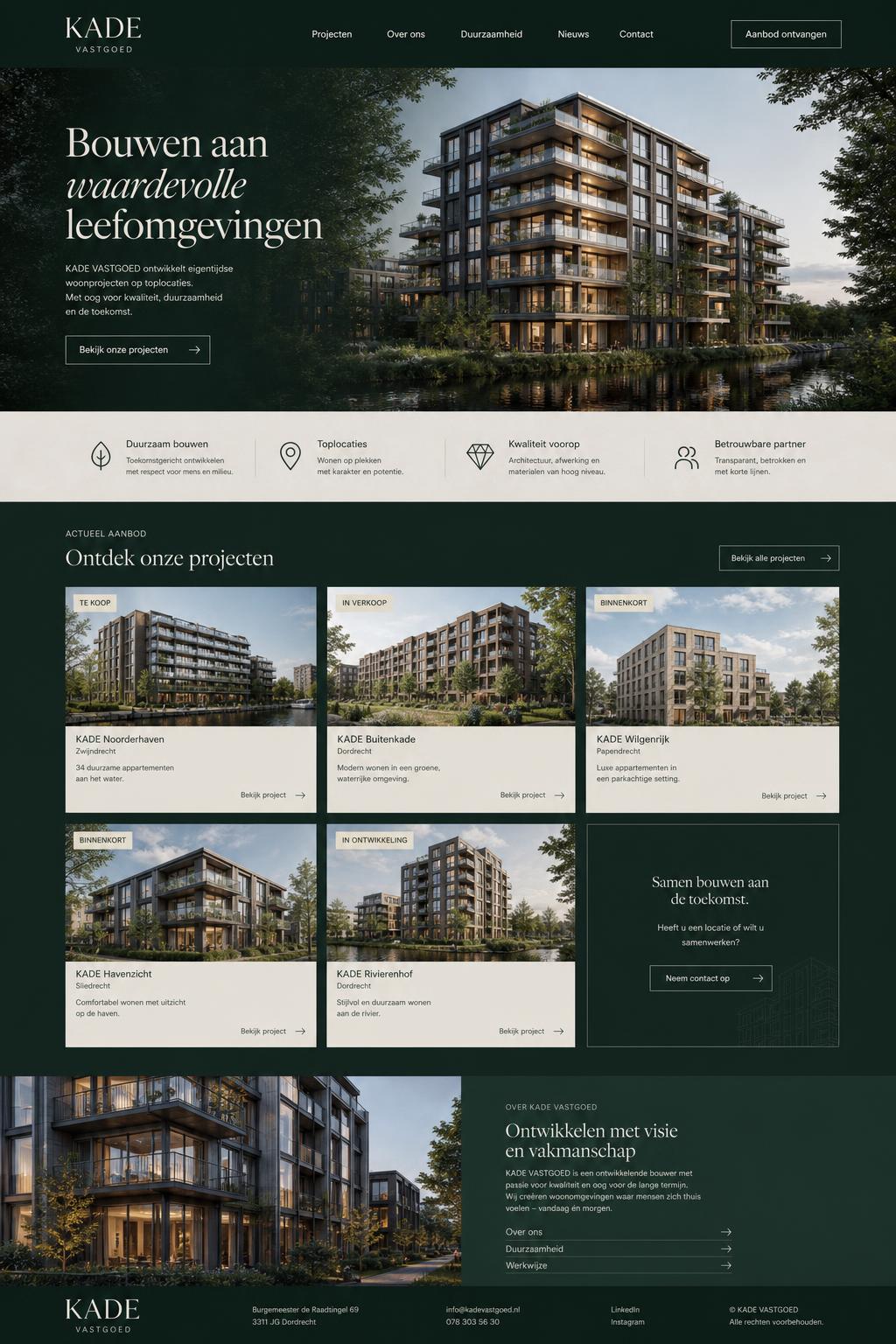 Webdesign concept — Kade — Gevel & Renovatie